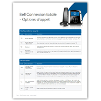 Options d’appel Étoiles du service Bell Connexion totale Options d’appel Étoiles du service Bell Connexion totale